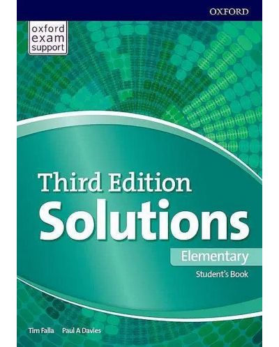 Solutions Elementary Student's Book (3rd Edition) / Английски език - ниво A1: Учебник - 1